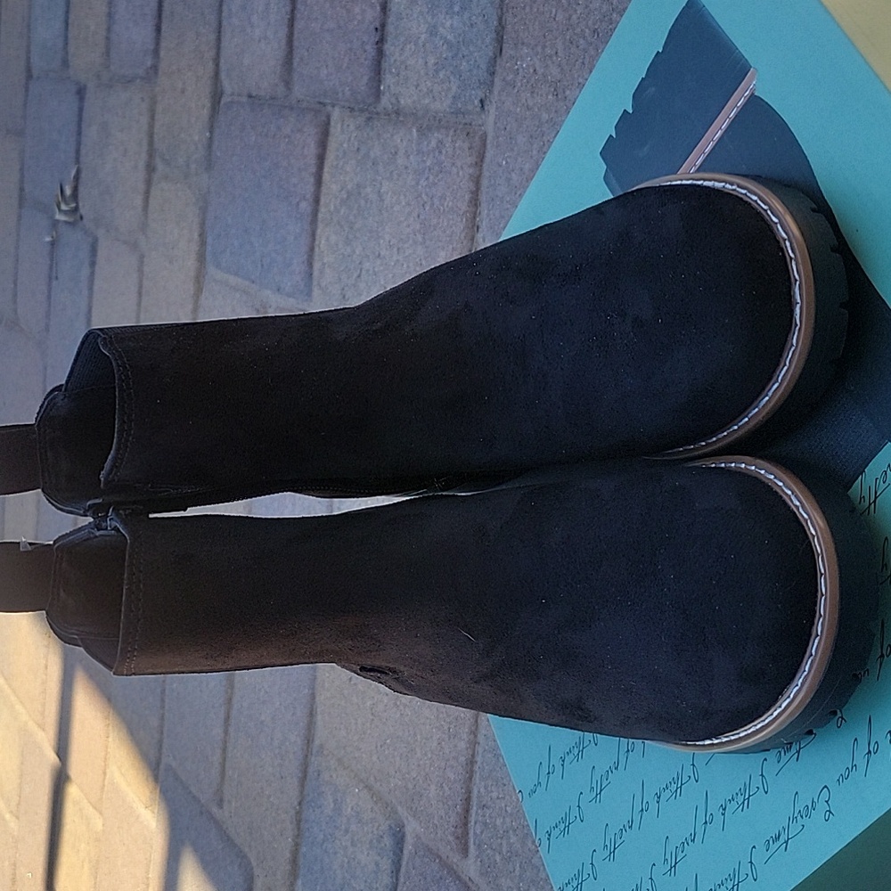 Kensie Womens Black Ankle Boots Size 8.5 - Picture 3 of 10